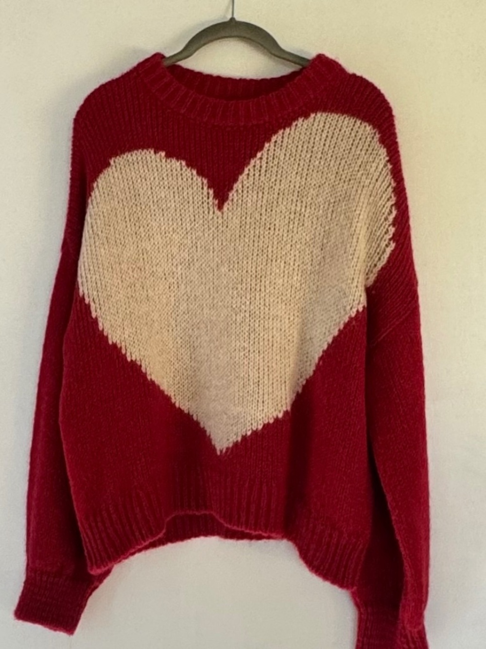 Gorgeous Red Heart Sweater, size M